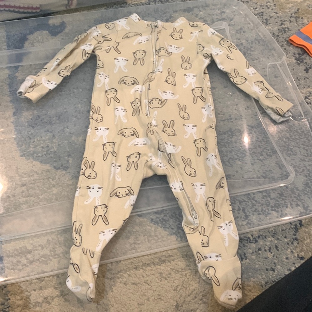 Bunny footed onesie